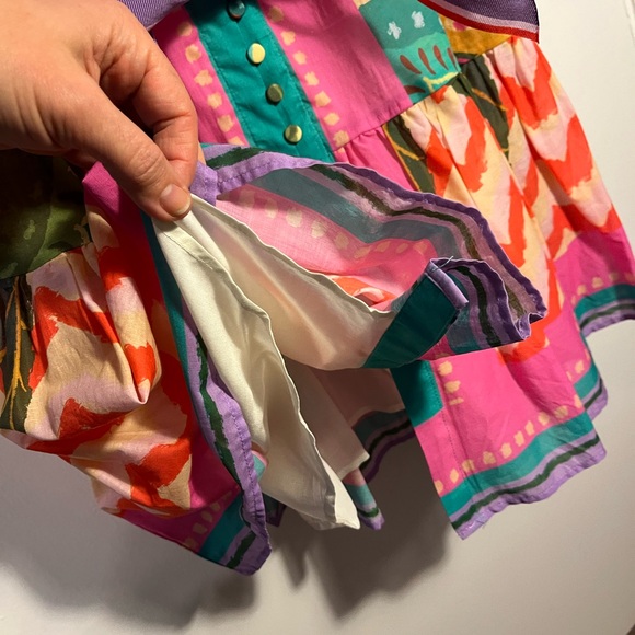 ANTONIO MELANI Colorful Patterned Midi Dress size Small - Picture 7 of 9